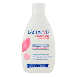 Lactacyd Protezione Sensitive, Gel Detergente Intimo per Pelli Sensibili, Extra Delicato, Formula Senza Sapone, con Estratto di Cotone, 300 Ml