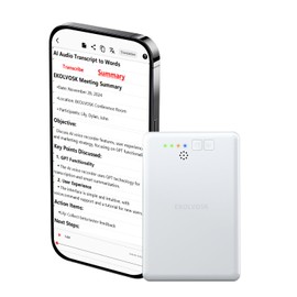 AI Voice Recorder,Transcribe & Summarize Empowered by GPT & DeepSeek,APP Control,4G File Transfer,3600 Mins of Cloud Storage,Support 88 Languages,Audio Recorder for Meetings,Lectures,Calls,Silver