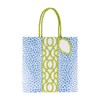 Caspari Knots And Spots Blue & Green Medium Square Gift