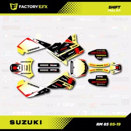 Factory EFX Shift Graphics Kit fits 05-21 Suzuki RM85 Racing MX Shrouds Decal RM 85 decal