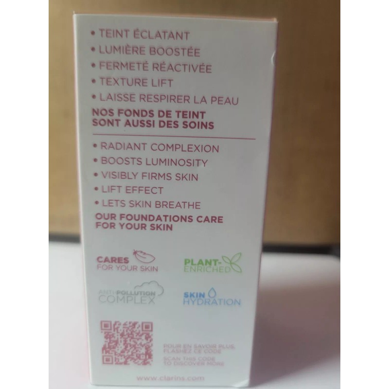 Clarins Everlasting Youth Fluid Foundation 101W 1oz / 30ml NIB