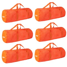 Orange Heavy-Duty Large Mesh Sports Duffle Bag, Dry Bag, Diving Equipment Scuba Bag with Zipper. Great for Gym Workout, Sport Balls Storage, Scuba Gear, Snorkeling, Water Sports and Travel