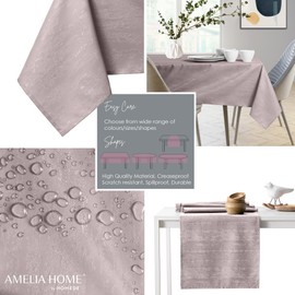 AmeliaHome Tablecloth, Lotus Effect, Water-resistant