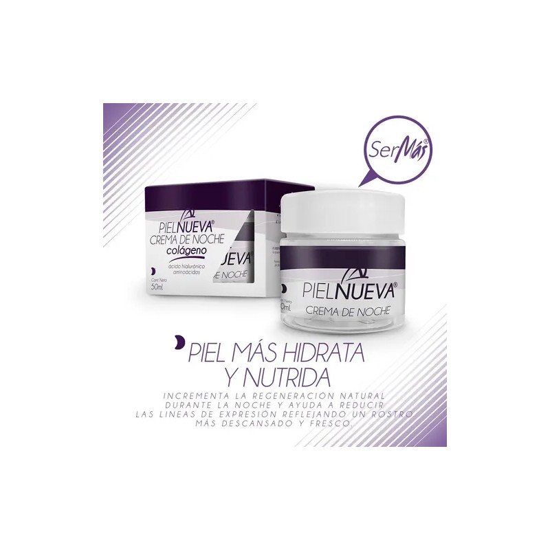Crema de Noche Ser Más con Ácido Hialurónico e Hipoalergénica