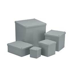 Nichido Denko PB121280KGHW Pull Box, 4.7 x 4.7 x 3.1 inches (120 x 120 x 80 mm), Waterproof Kabuse, Gray