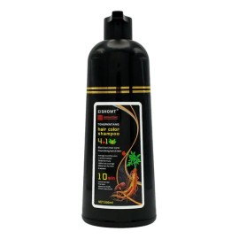 Shampoo Tinte 4 En 1 Eishowt 500 Ml Cubre Canas Negro 2 Pzas