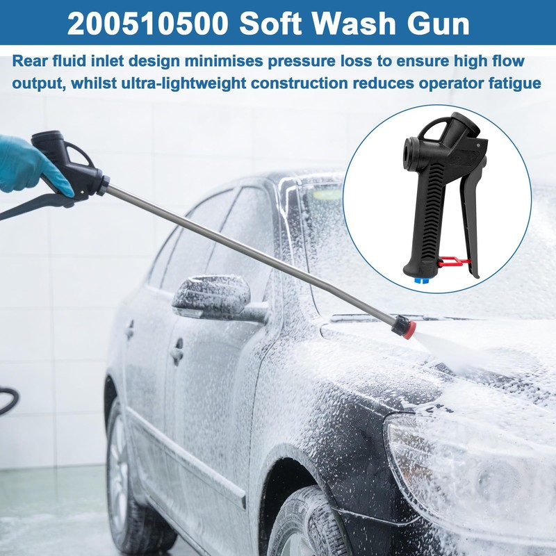 LukeTarp ST-510 Soft-Wash Spray Gun, 18.5 GPM, 365 PSI, Inlet