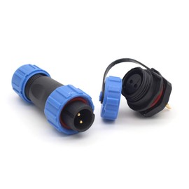 SZJELEN SP13 2pin/3pin/4pin/5pin/6pin/7pin/ 9pin Panel Mount Waterproof Aviation Connectors Plug Socket IP67, Electrical Cable Wire Connector (2pin, Panel Mount-Plug(Male)&Socket(Female))