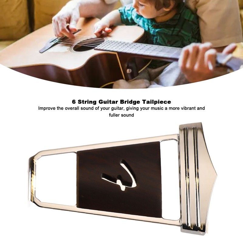 6 String Guitar Bridge Tailpiece Sound Improvement Lightweight Wear Resistant
