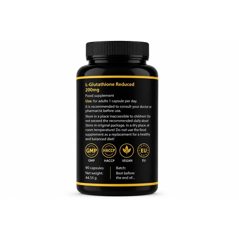 NeuroThrive Reduced L-Glutathione (GSH) 200mg, 90 Vegan Capsules
