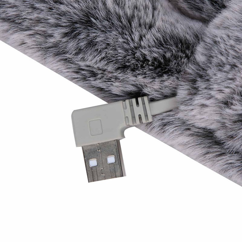 Electric Heated Scarf USB Plush Neck Scarf Graphene Warm Temperature
