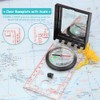 Geluode Navigation Compass with Lid, Clear Compass, Orientation with Emergency