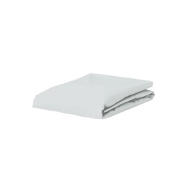 ESSENZA Fitted Sheet Mint Grey, 180 x 200 cm, 100% Cotton Satin, Plain