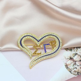 1922 SGR Broche de hermandad Sigma Gamma Rho regalo de hermandad de mujeres y niñas, Acero aleado, estrás