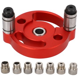 Self Centering Dowel Jig Single Hole Position Woodworking Doweling Jig Hole Punch Drill Locator Red
