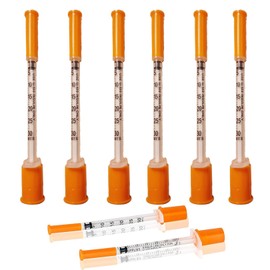 MKUCCD Syringes 29G 0.3ml/cc (13mm) Dispensing Tools，Lab Syringes, Plastic Syringe Individually Wrapped,Pack of 30 (0.3ml-29G*13mm)