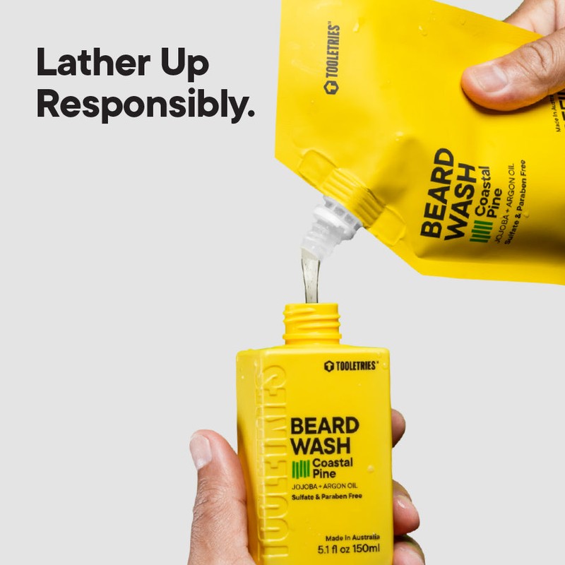 Tooletries Beard Wash Refill - Costal Pine 300ml