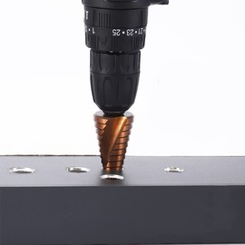 HSS Co Cobalt Step Bit Step Drill Hex Shaft Bamboo Shank Spiral Grooved Hex Shank for Stainless Steel, Iron, Copper and Aluminum 4-12,4-20/9 Steps