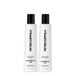 PETER COPPOLA Color Control Sulfate Free Shampoo & Conditioner For Color Treated Hair - Color Safe Keratin Shampoo & Intensely Hydrating Conditioner, 12 Fl Oz Duo