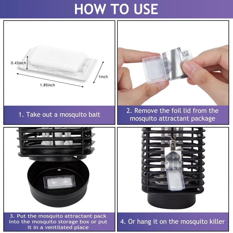 6 Mosquito Attractant Bait Refill Cartridge for Fruit Bug Zapper