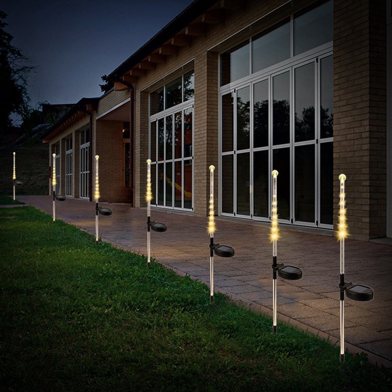 2PCS Solar Power Lights 25LED Spike Light for Outdoor Lawn