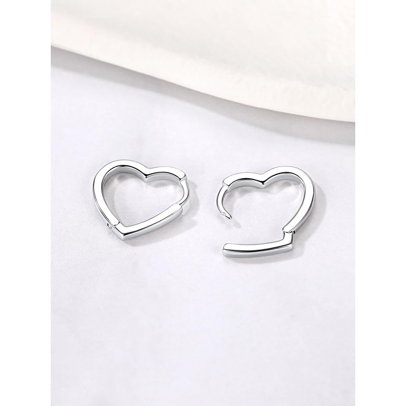 FOCALOOK Women's Hoop Earrings, 925 Silver, Hypoallergenic, Popular, Cool, Stud