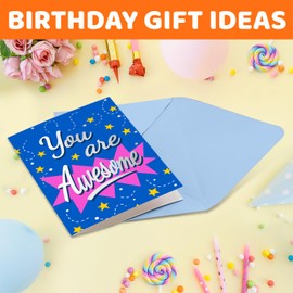 HAPPYPOP 50th Birthday Gifts for Her - Socks for 50 Year Old Women, Happy Birthday Gift Ideas with Cards for Female in Their 50s