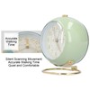 Alarm Clock Silent Non Ticking Metal Paint Power Saving Eye