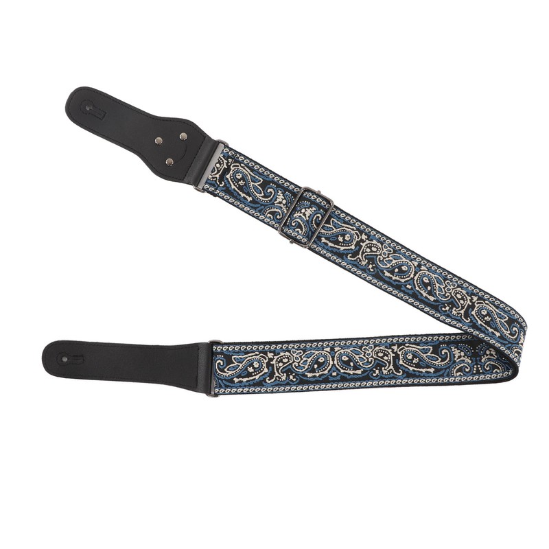 Electric Guitar Strap Adjustable Nylon Embroidered Shoulder Strap with Non
