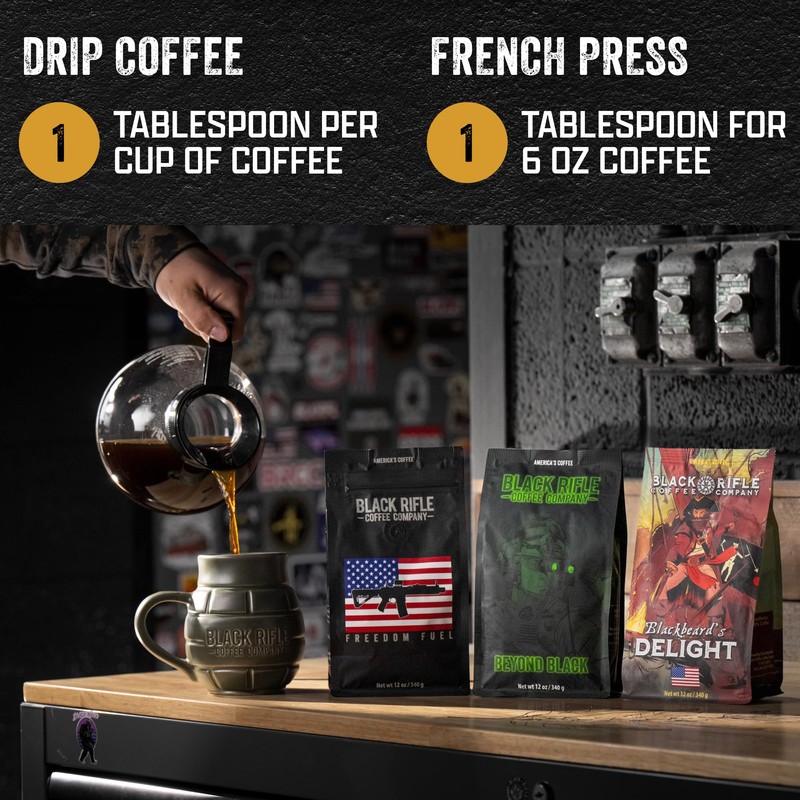 Black Rifle Coffee Company Freedom Fuel, 12oz Bag, Ground Coffee