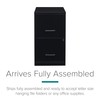 Lorell 14341 18 Deep 2-Drawer File Cabinet, Black
