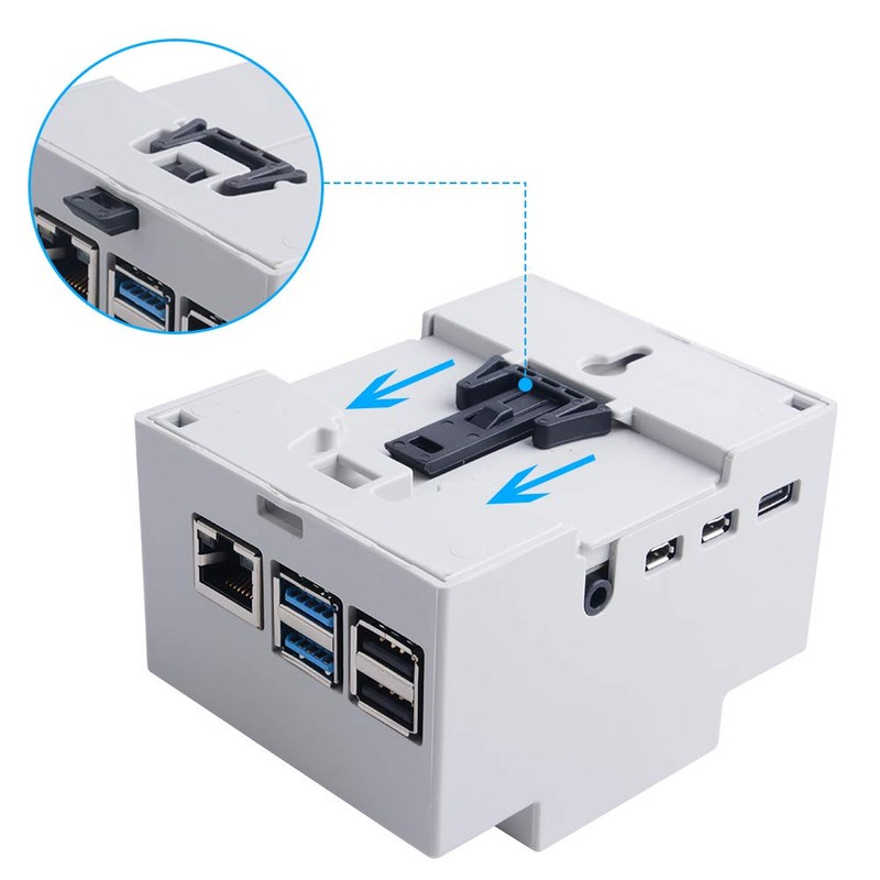 GeeekPi Case for Raspberry Pi 4, DIN Rail Case with