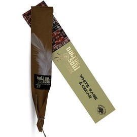 Native Soul White Sage & Cedar Incense Smudge Sticks Meditation Agarbatti (12 Pack)