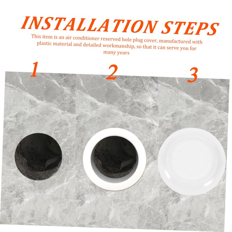 WOONEKY 5pcs Air Conditioner Wall Hole Covers Decorative Covers for