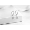 Yulovee 925 Sterling Silver Black/White Birthstone Hoop Earrings for Women