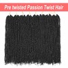 Xtrend 8 Packs Passion Twist Crochet Hair 20 Inch Natural