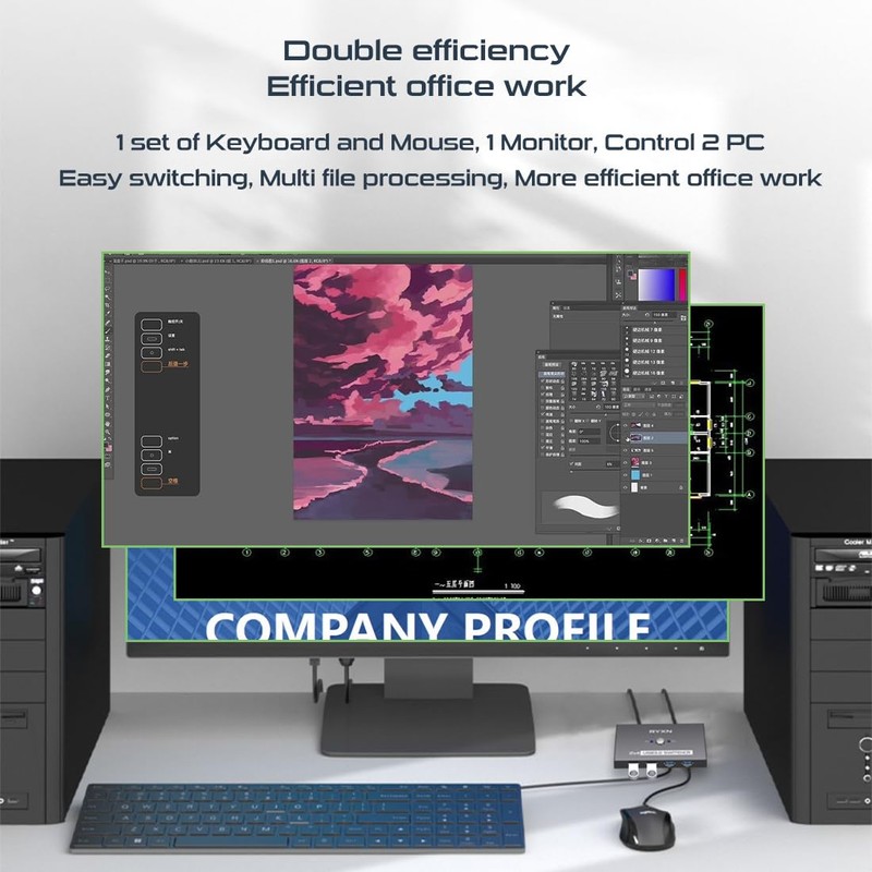 USB Switcher 2 Computers, USB C Switch 2 Computers Share