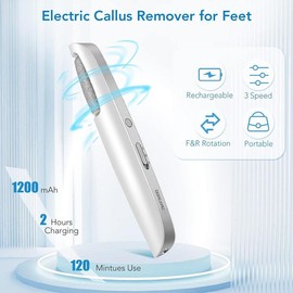 LINKEVAP Electric Feet Callus Remover,Portable Electronic Foot File Pedicure Tools,Waterproof Foot Scrubber File,Pedi Foot Care for Dead,Hard Cracked Dry Skin Manicure Nail Nail Care Cutics Nail Art