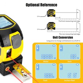 Lizihaowu 2025 The Almighty Ruler 3-in-1 Laser Tape Measure with LED Display,60m Digital Rangefinder, Infrared Measuring Tool