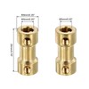 sourcing map 5 Pack 5mm to 5mm Brass Shaft Coupling