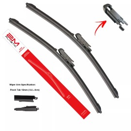 2MPLASTIC Front Windshield Wiper Blades For LINCOLN MKT 2010-2019 24" 22" All Season