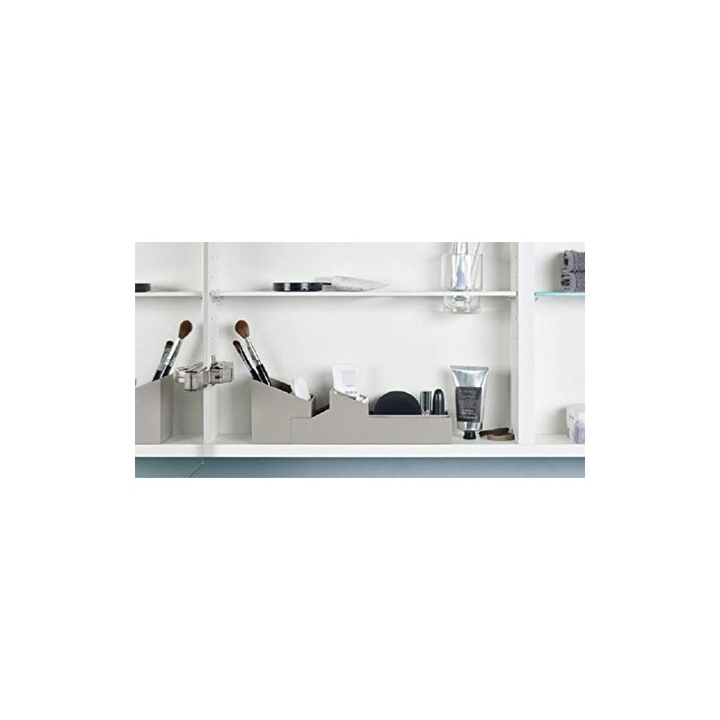 Spirella 10.19175 Skyline Black 7 Litre 2-Piece Bathroom Accessory, Plastic, black, 8/5 x