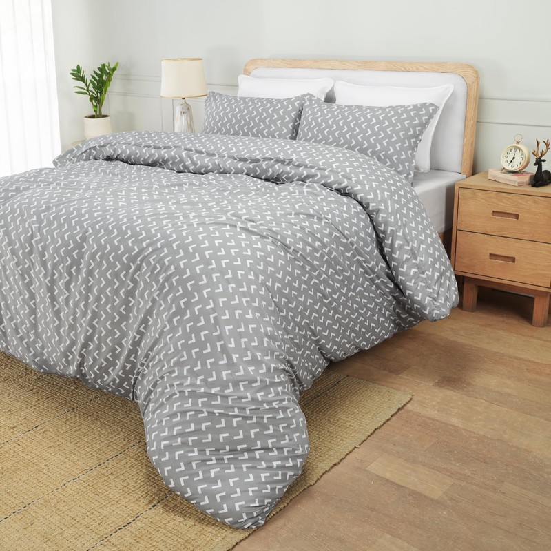 Utopia Bedding King Arrows White Print Duvet Cover Set -