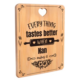 Nan Gifts, Birthday Gifts for Nan, Nan Christmas Gifts -Engraved Bamboo Cutting Board- Christmas Gifts for Nan, Nana Gifts for Birthday, Nanny Gifts, Christmas Birthday Presents for Nan