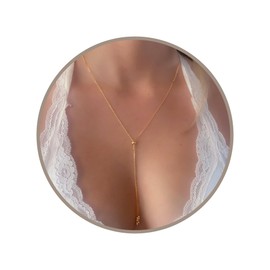 Annika Bella Gold Plated Lariat Necklace for Women, Adjustable Y Necklace, Dainty Minimalist Jewelry