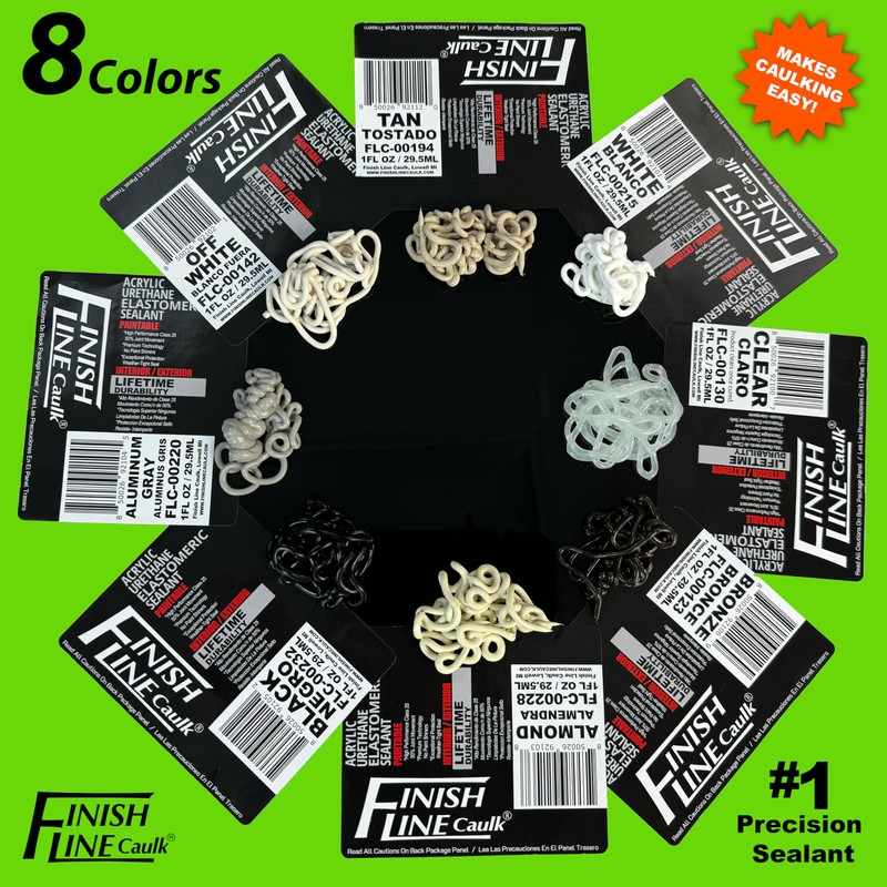 Finish Line Caulk – Acrylic Urethane Elastomeric Sealant – Pre-Filled