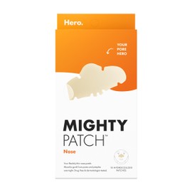 Mighty Patch Nose Pimple Patches, Large Hydrocolloid Pore Strips, Dermatologist Approved, Overnight, Pimple Stickers from Hero Cosmetics, 10 count