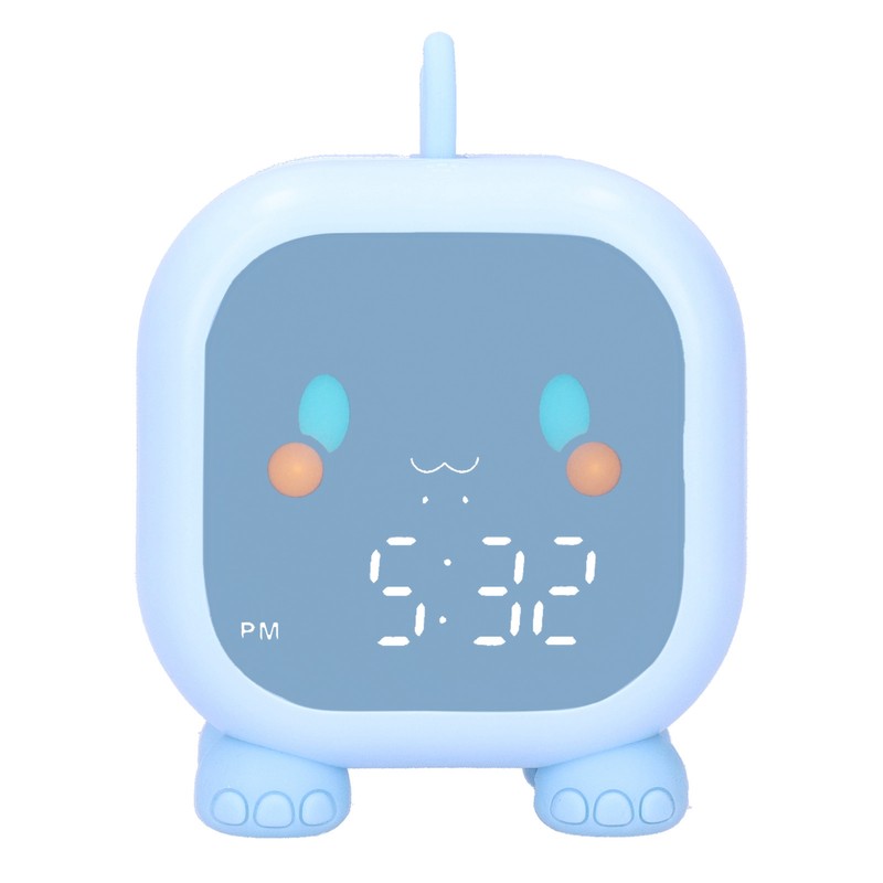 LED Alarm Clock Mini Portable Voice Control Temperature Display USB