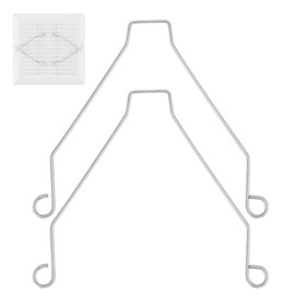 2 Pack S99140187 Replacement Grille Spring Clips for Broan-Nutone Square Ceiling/Wall-Mount Exhaust Fans, Anti-corrosion Stainless Steel Fan Spring Clips, Restores Automatic Closure