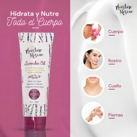 Crema Corporal Para estrías - Hidratante Calmante y Nutritiva OMIC - con Manteca de Karité y Aceite de Lavanda -Ingredientes Naturales -Trata Sequedad e irritaciones- 200mL